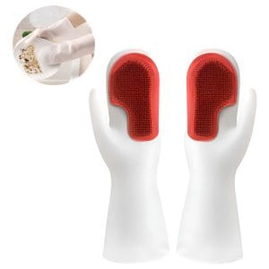 Guantes Cepillos Para Limpiar X Par Esponja Pvc Limpieza