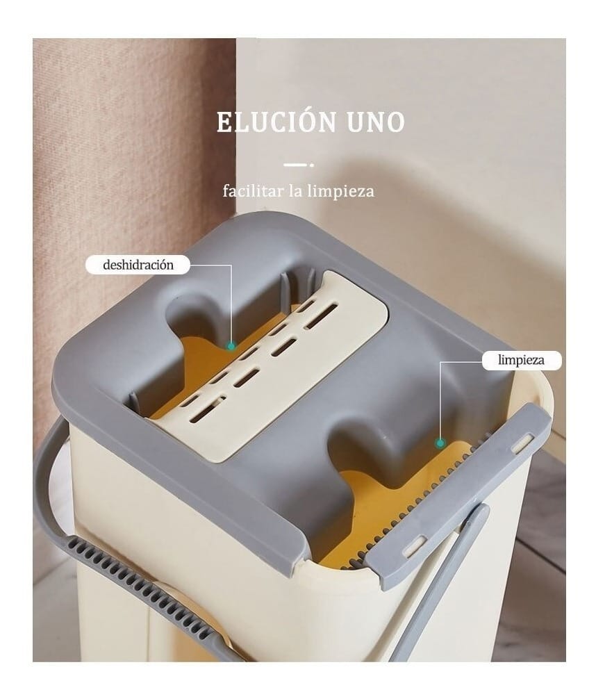 Mopa Balde Escurridor Limpiador Trapeador Cubo Secado Rapido - Imagen 4