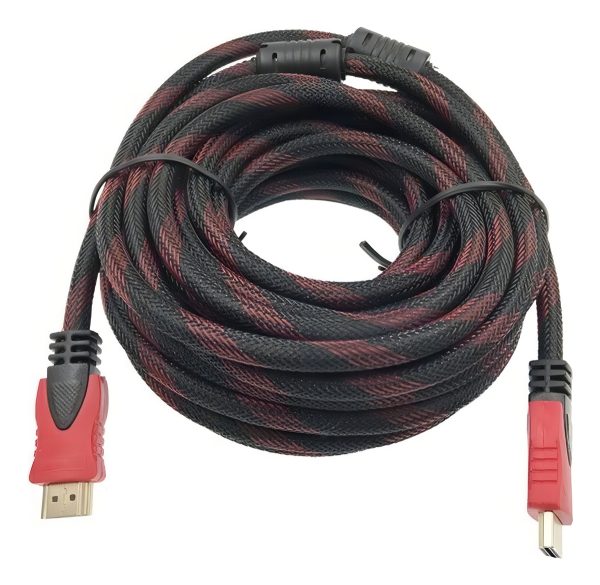 Cable Hdmi Reforzado 10 Metros Monitor Tv Hd 1080 4k Dorado