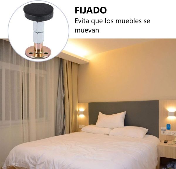 10 Protectores Entre Cama Puerta Pared Tope Anti Ruido Golpe - Imagen 3