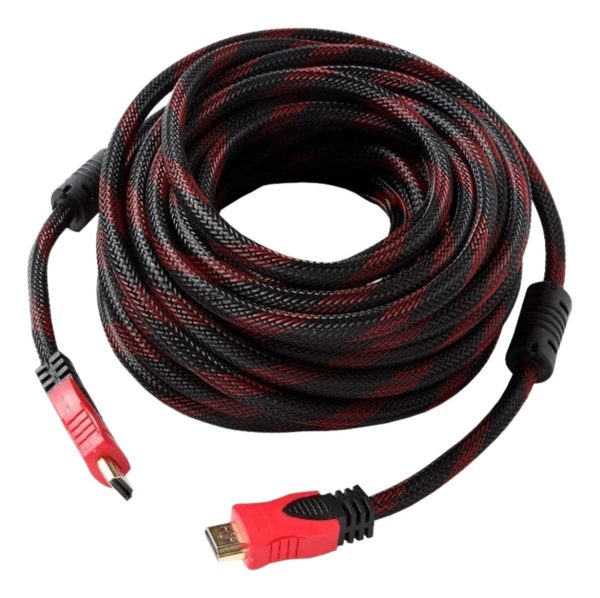 Cable Hdmi Reforzado 5 Metros Monitor Tv Hd 1080 4k Dorado - Imagen 4