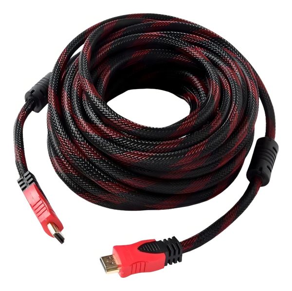 Cable Hdmi Reforzado 10 Metros Monitor Tv Hd 1080 4k Dorado - Imagen 4