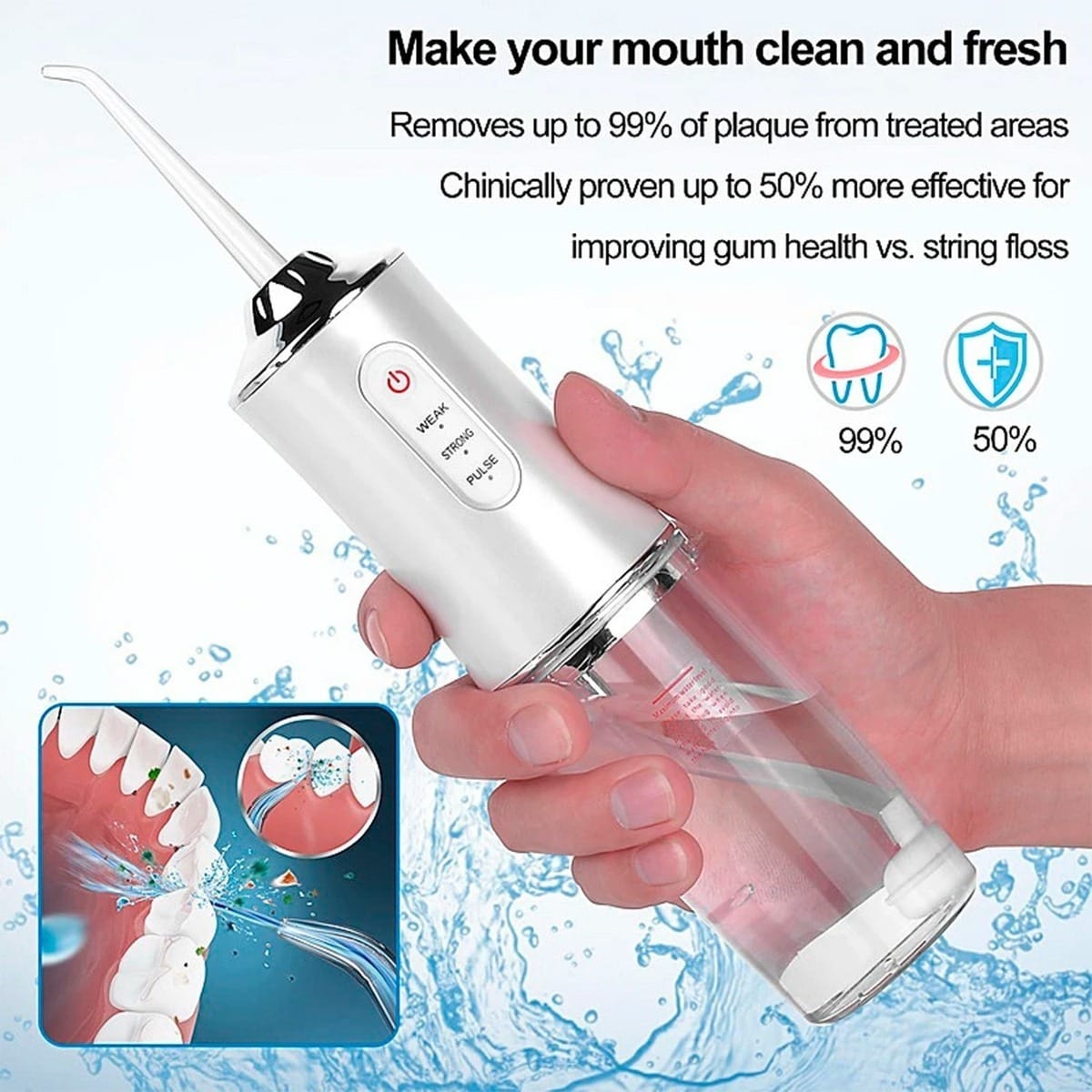 Irrigador Bucal Inalámbrico Limpiador Oral Dental Brackets - Imagen 4