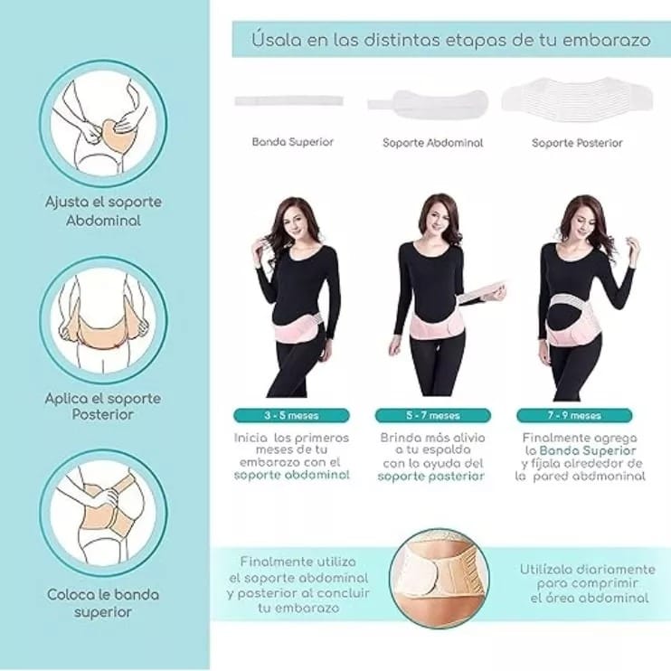 Faja Sosten Panza Para Embarazada Ajustable Maternal Vientre - Imagen 7