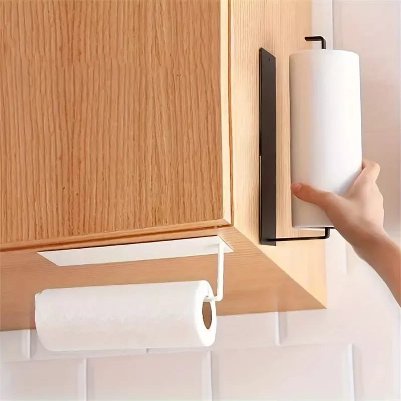 Porta Rollos Papel Toalla Cocina Baño Soporte Adhesivo Pared - Imagen 4
