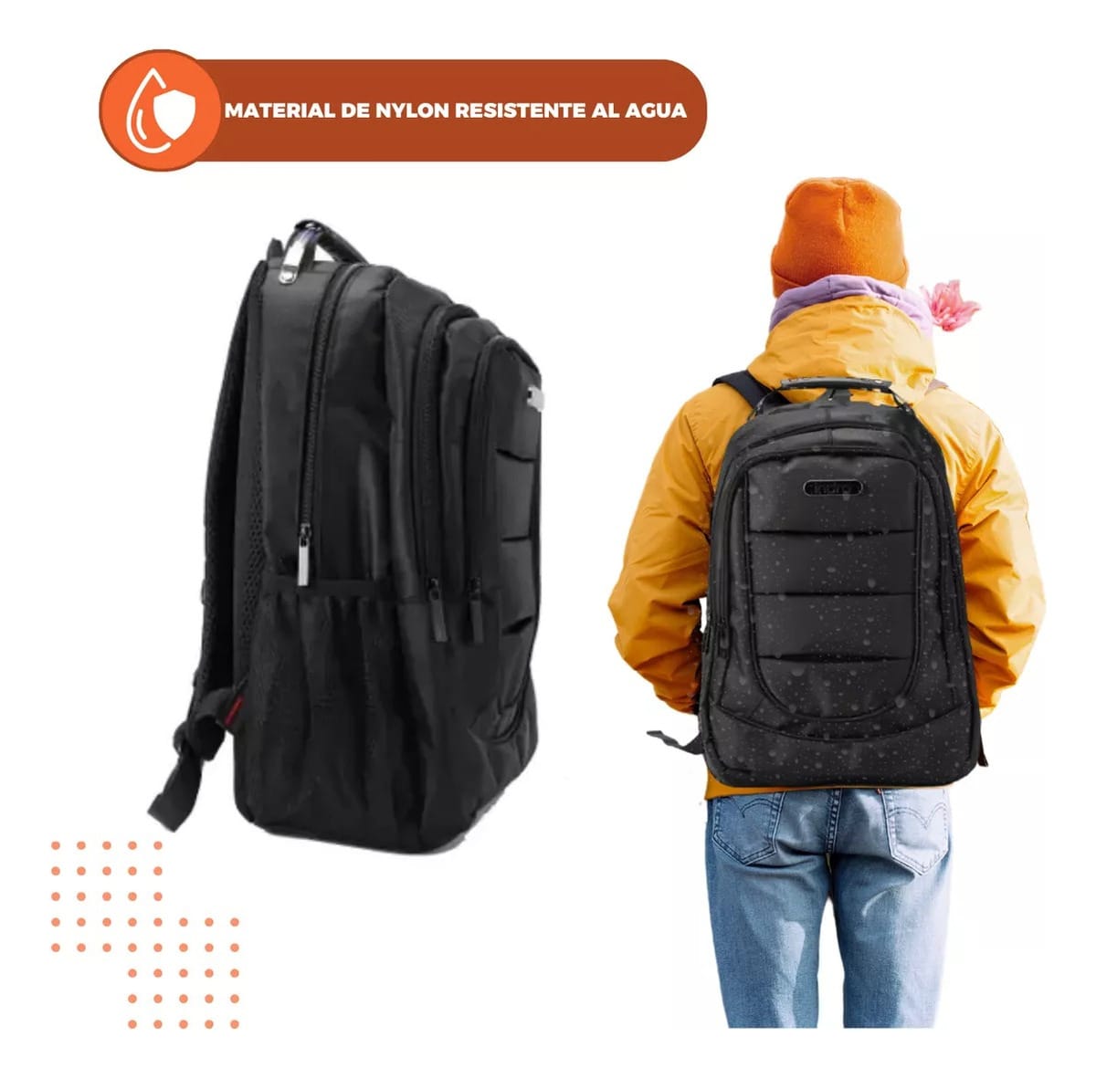 Mochila Ejecutiva Indra K002 Porta Laptop Notebook Reforzada - Imagen 5
