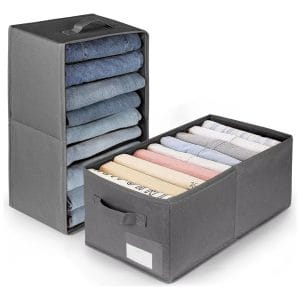 Caja Organizadora Ropa 6 Espacios Plegable Apilable Armario
