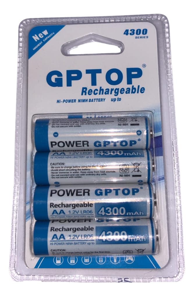 Pilas Gptop Pack X4 Aa Recargable 4300mah Alta Capacidad
