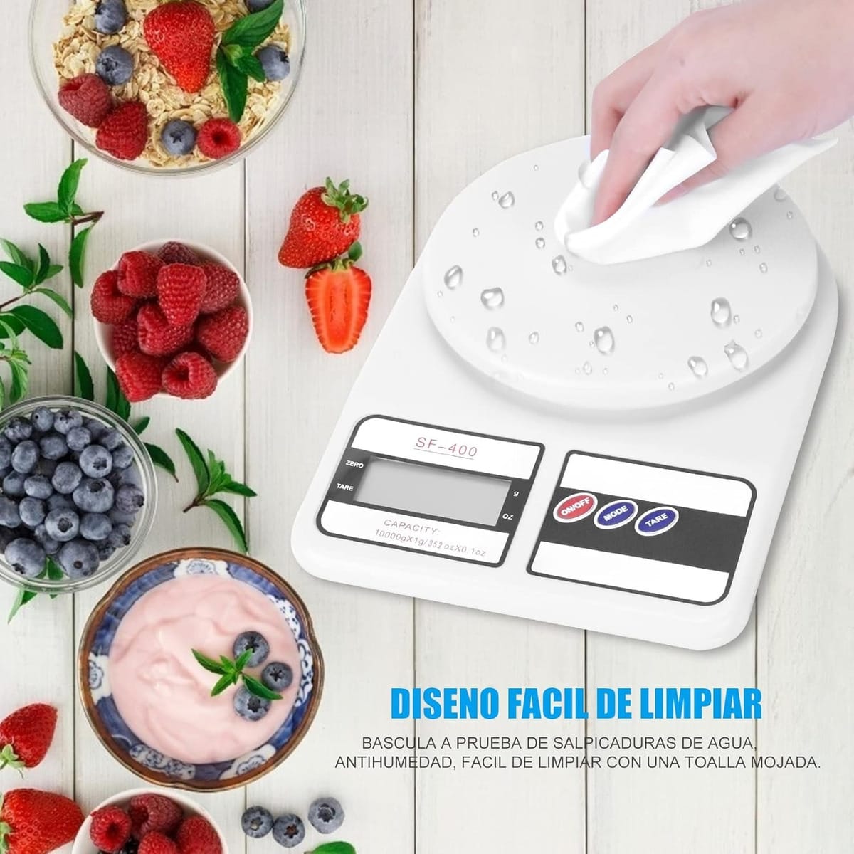 Balanza Digital De Cocina Gran Capacidad 1g Hasta 10 Kg - Imagen 5