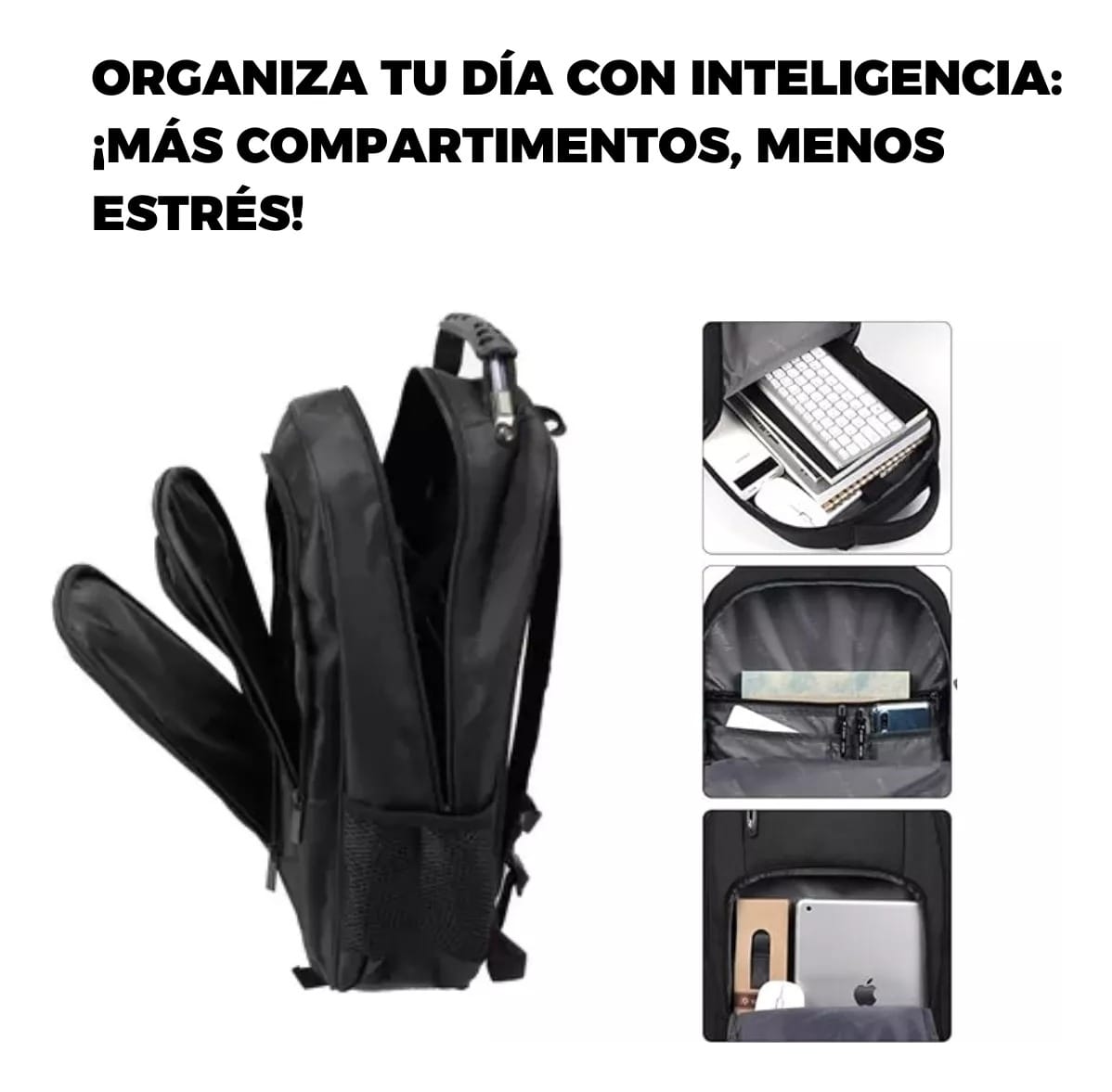 Mochila Ejecutiva Indra 735 Porta Laptop Notebook Reforzada - Imagen 3