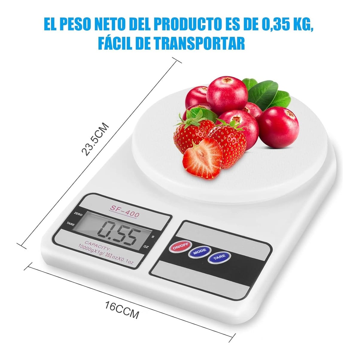 Balanza Digital De Cocina Gran Capacidad 1g Hasta 10 Kg - Imagen 6