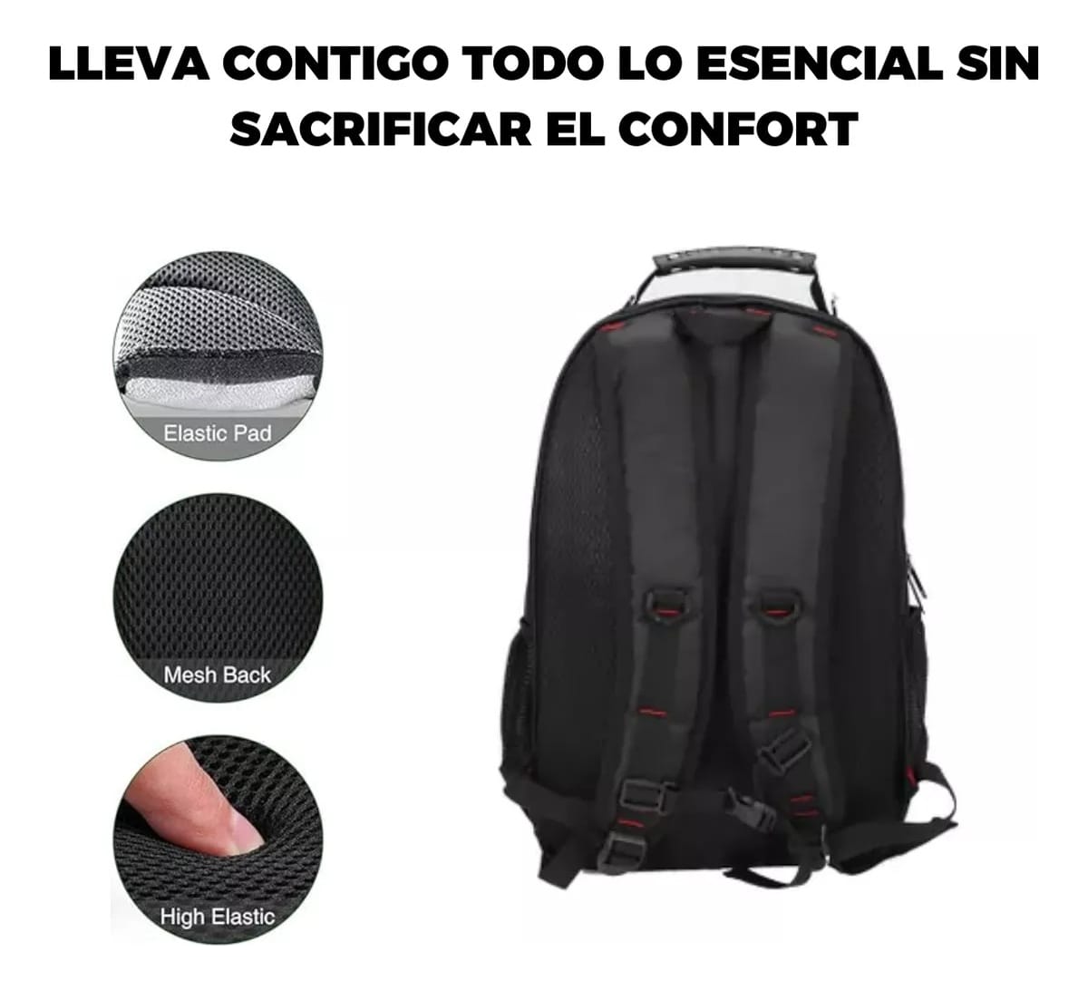 Mochila Ejecutiva Indra 735 Porta Laptop Notebook Reforzada - Imagen 5