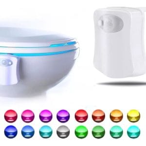 Luz Rgb De Inodoro Con Sensor De Movimiento A Pila Aaa