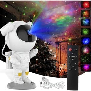 Astronauta Proyector De Estrellas Luces Nebulosa Galaxias