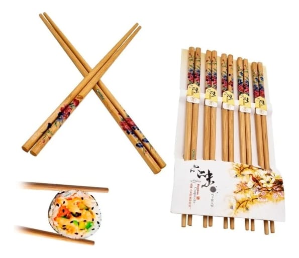 Palitos Sushi Bambú Pack X10 + Maquina Molde De Hacer Sushi - Imagen 9