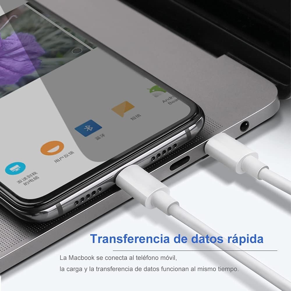 Cable De Transferencia De Datos Tipo C A Tipo C Longitud 2m - Imagen 5