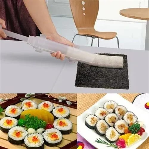 Palitos Sushi Bambú Pack X10 + Maquina Molde De Hacer Sushi - Imagen 3