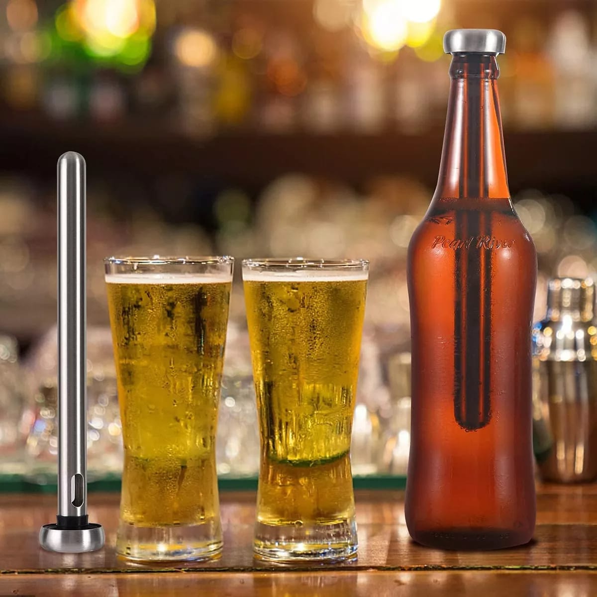 Pack De 2 Enfriadores De Botellas De Acero Inoxidable 21 Cm - Imagen 5