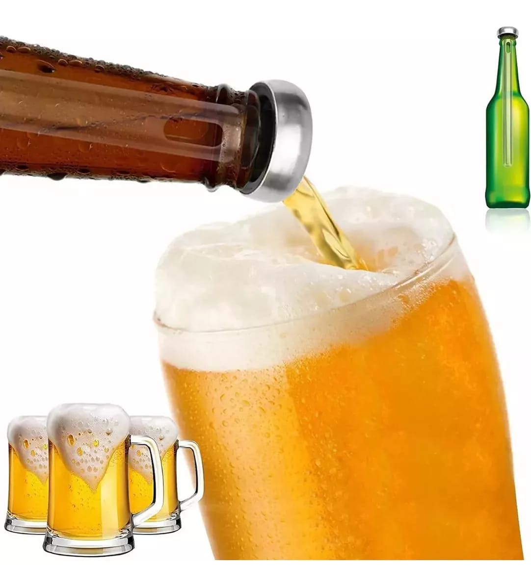 Pack De 2 Enfriadores De Botellas De Acero Inoxidable 21 Cm - Imagen 7