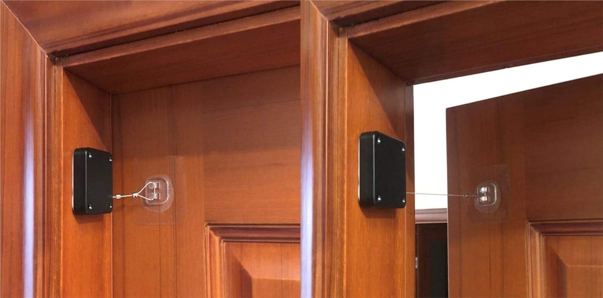 Cierre De Puerta Automático Con Adhesivo Y Cable Retráctil - Imagen 8