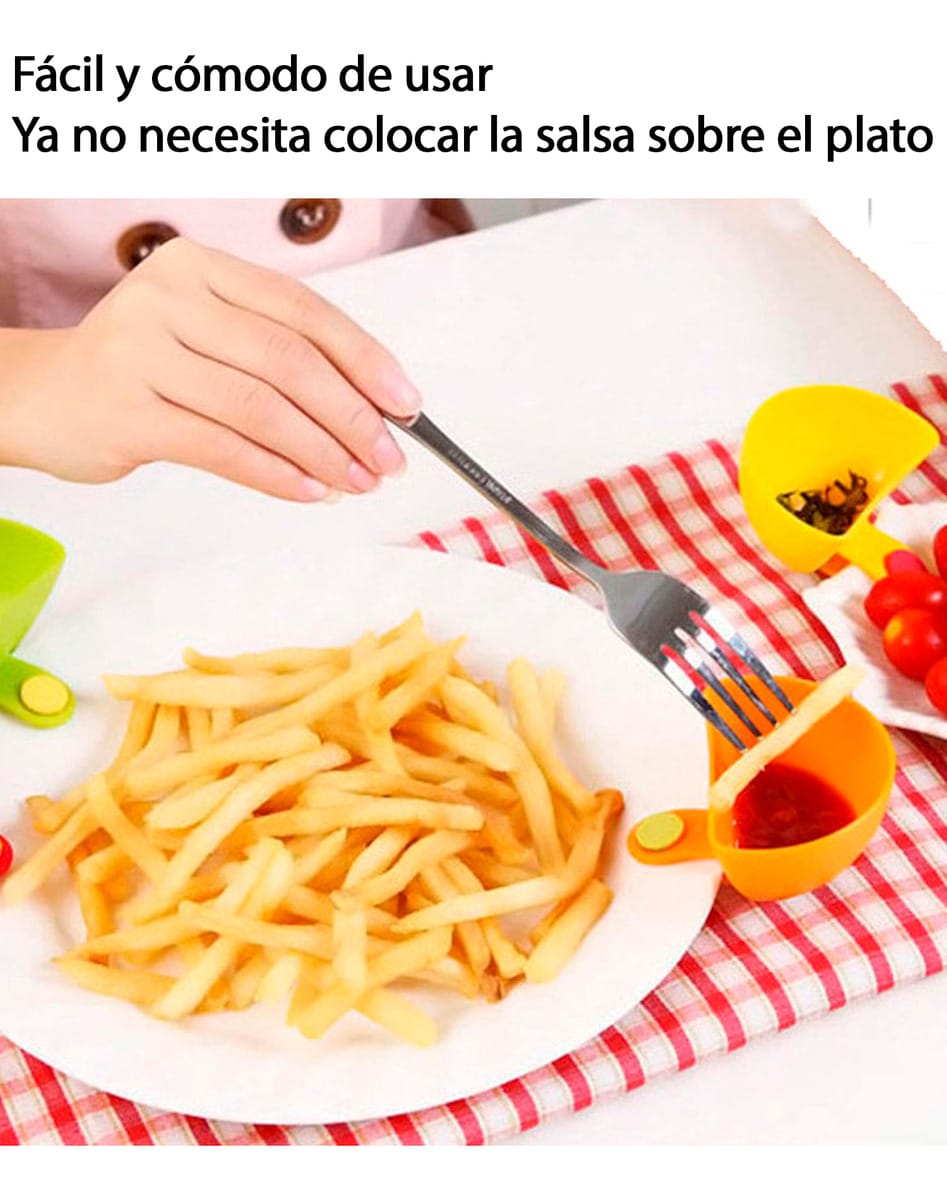 Contenedores Para Salsa Picadas X4 Unidades Con Clip Fiestas - Imagen 2