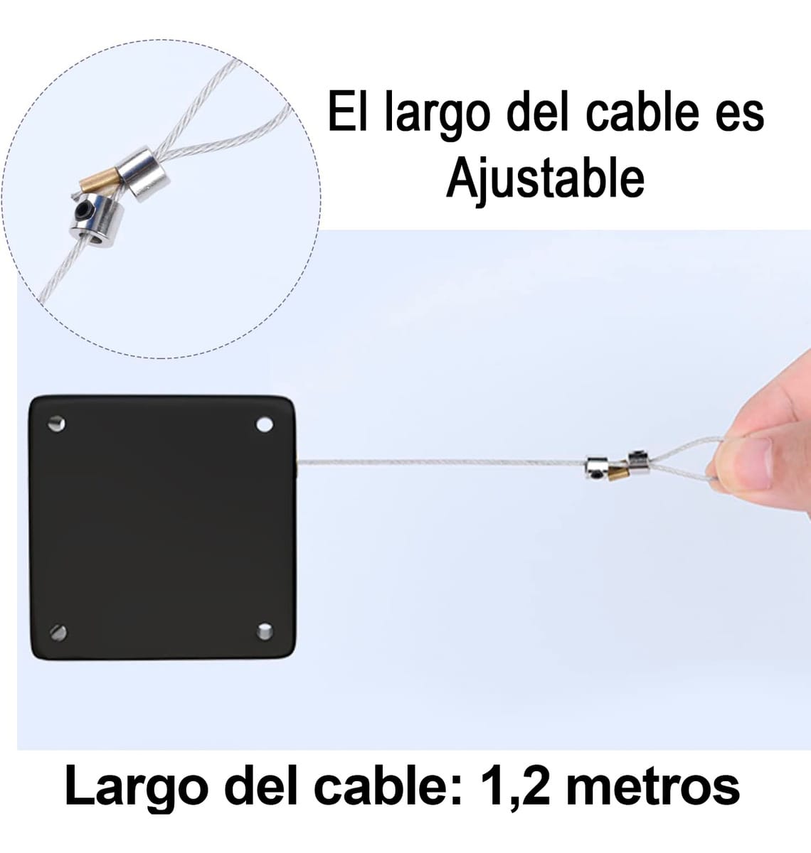 Cierre De Puerta Automático Con Adhesivo Y Cable Retráctil - Imagen 4