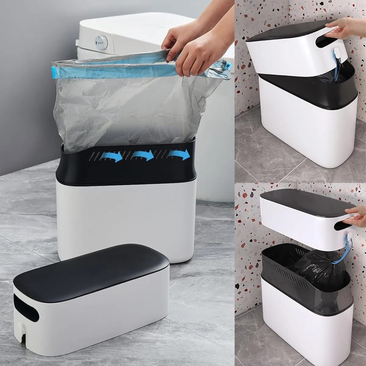 Papelera Estrecha Cocina Sala Baño Dormitorio Pequeña 12 Lts - Imagen 4