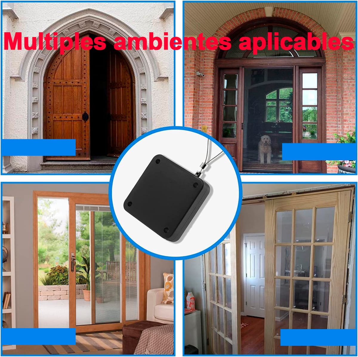 Cierre De Puerta Automático Con Adhesivo Y Cable Retráctil - Imagen 5