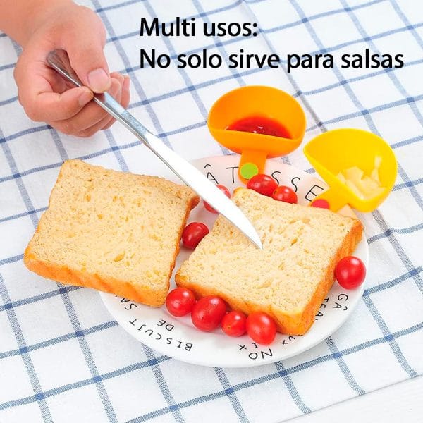 Contenedores Para Salsa Picadas X4 Unidades Con Clip Fiestas - Imagen 4
