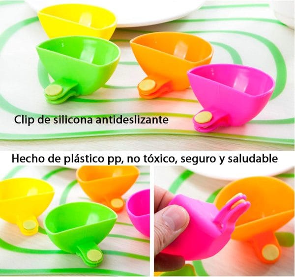 Contenedores Para Salsa Picadas X4 Unidades Con Clip Fiestas - Imagen 3