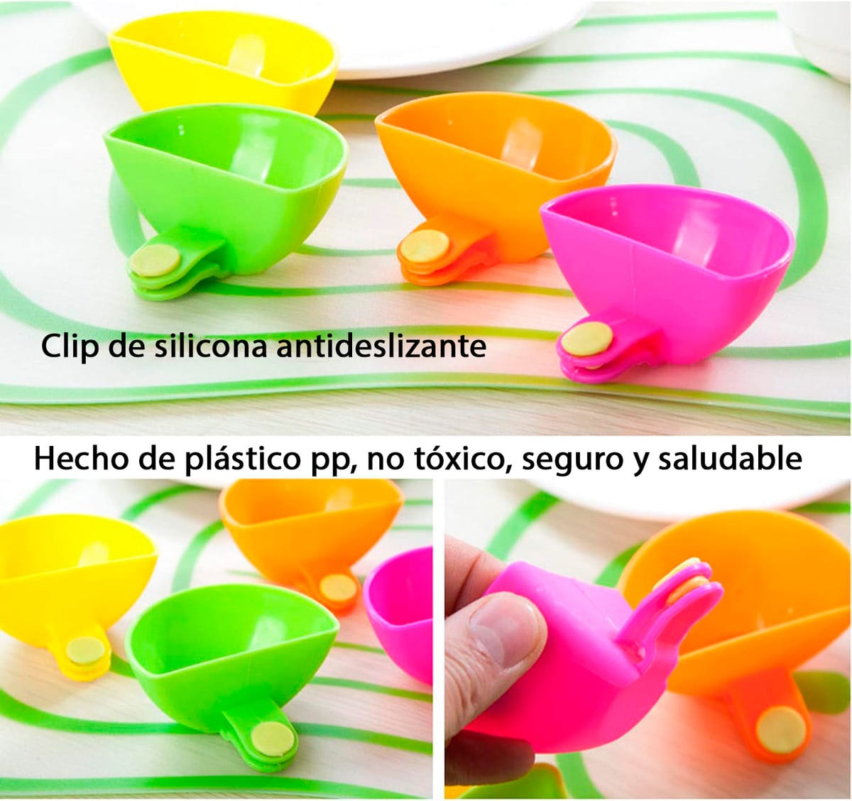 Contenedores Para Salsa Picadas X4 Unidades Con Clip Fiestas - Imagen 3