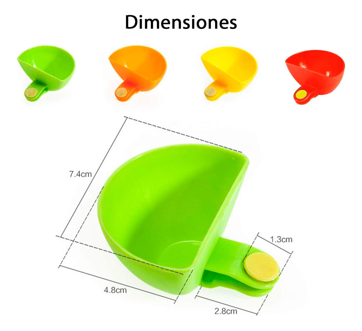 Contenedores Para Salsa Picadas X4 Unidades Con Clip Fiestas - Imagen 8