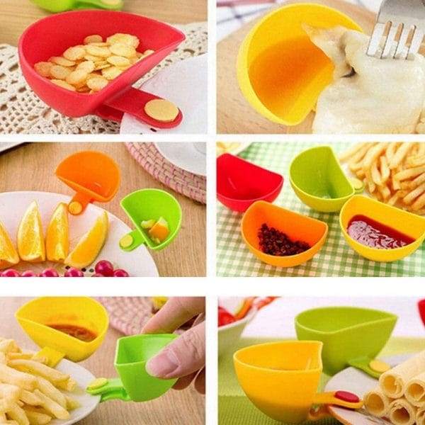 Contenedores Para Salsa Picadas X4 Unidades Con Clip Fiestas - Imagen 5