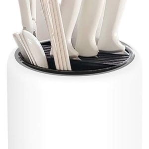 Organizador Cocina Giratorio Cubiertos Cuchillos Escurridor