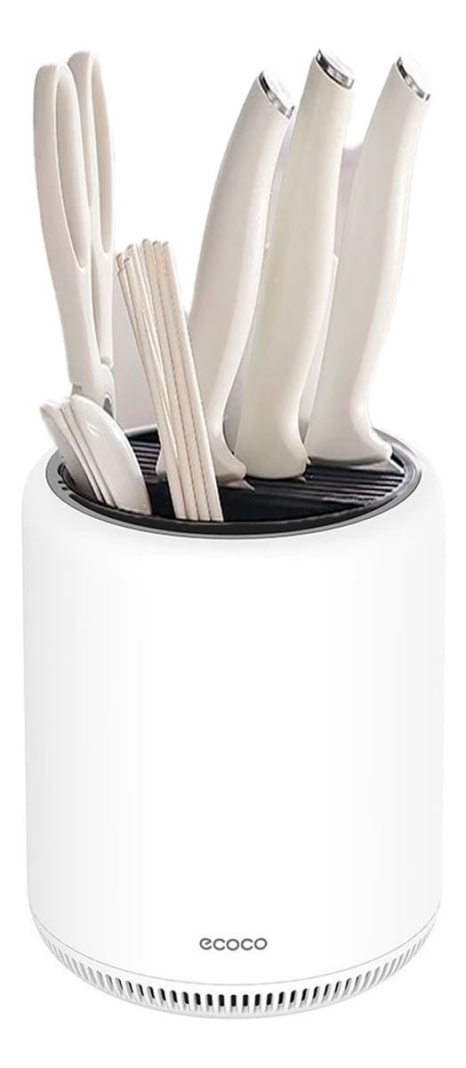 Organizador Cocina Giratorio Cubiertos Cuchillos Escurridor