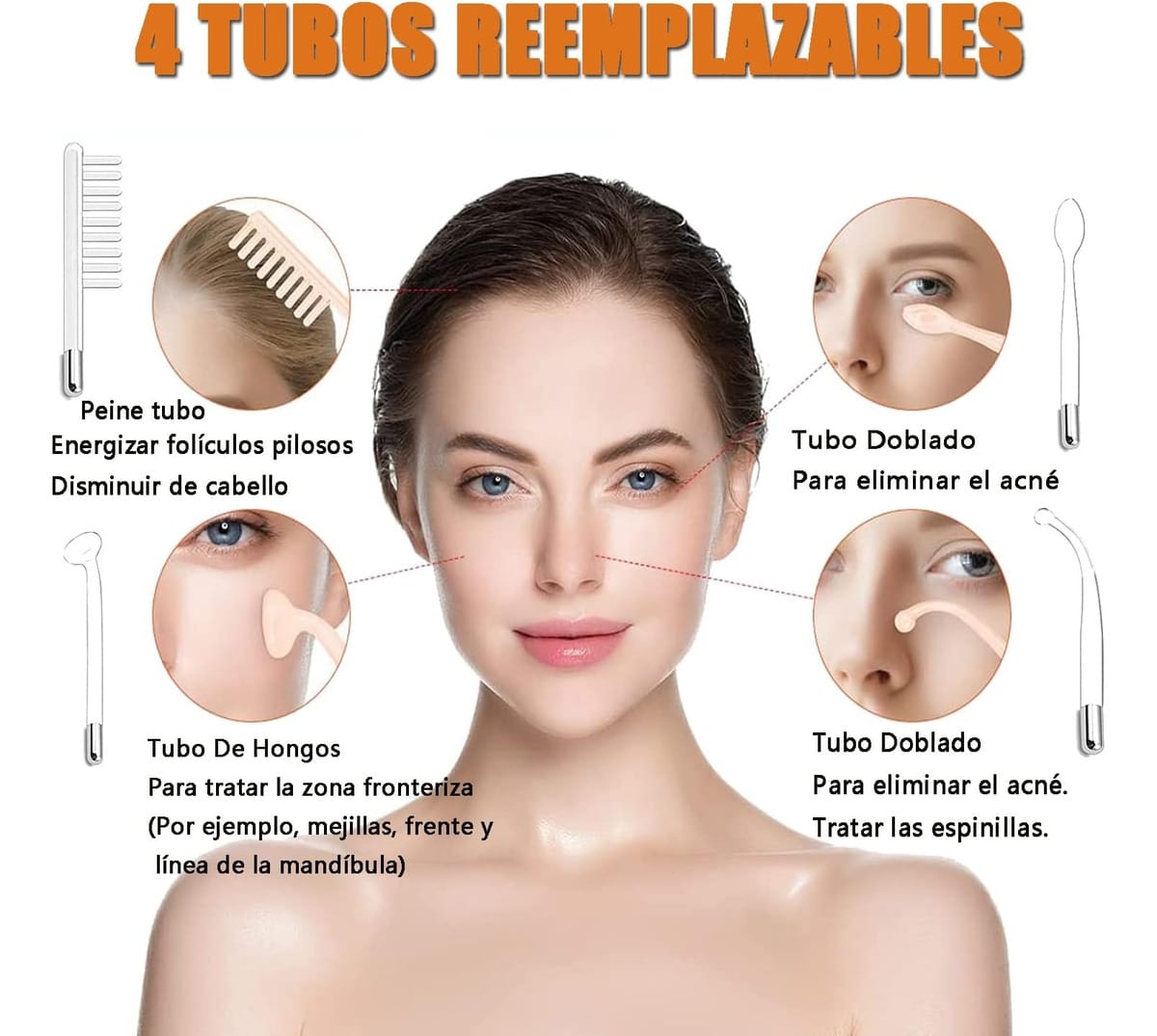 Máquina Facial Alta Frecuencia Equipo Para La Piel Portatil - Imagen 2