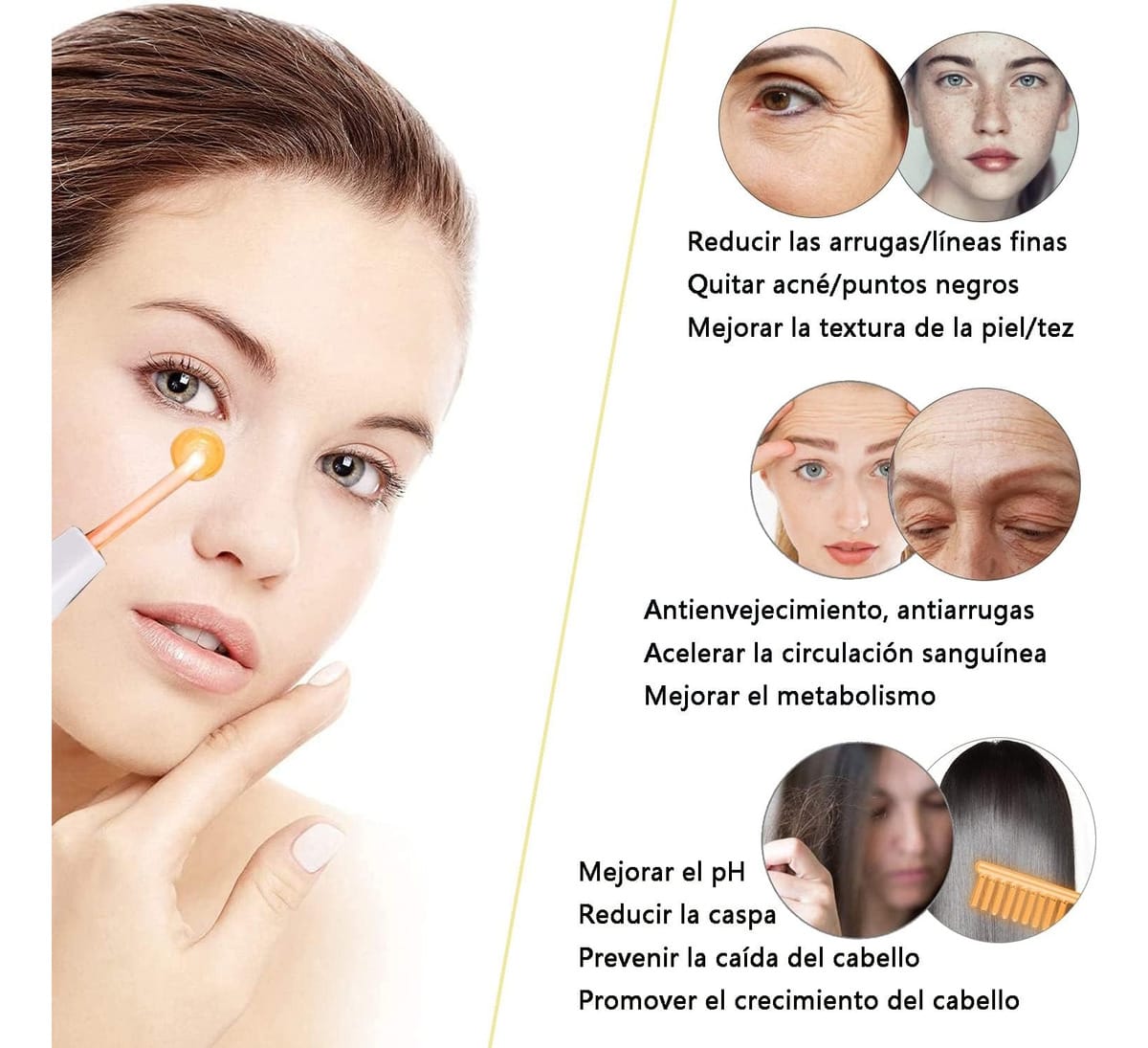 Máquina Facial Alta Frecuencia Equipo Para La Piel Portatil - Imagen 4