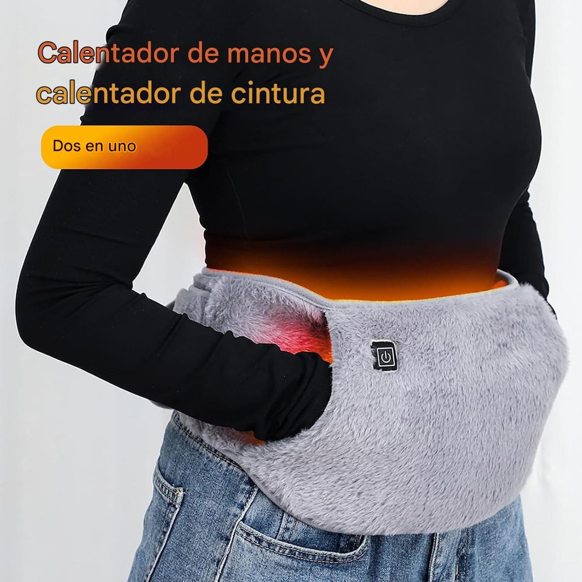 Faja Calefaccion Calentador Cintura Manos Termico Corderito - Imagen 2