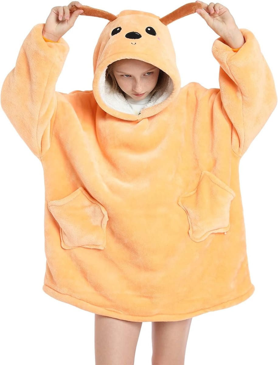 Buzo Manta Canguro Gigante Poncho Corderito Infantil Unisex - Imagen 7