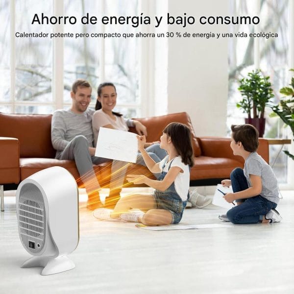Calefactor Eléctrico De Aire Portátil 1200w Silencioso - Imagen 7