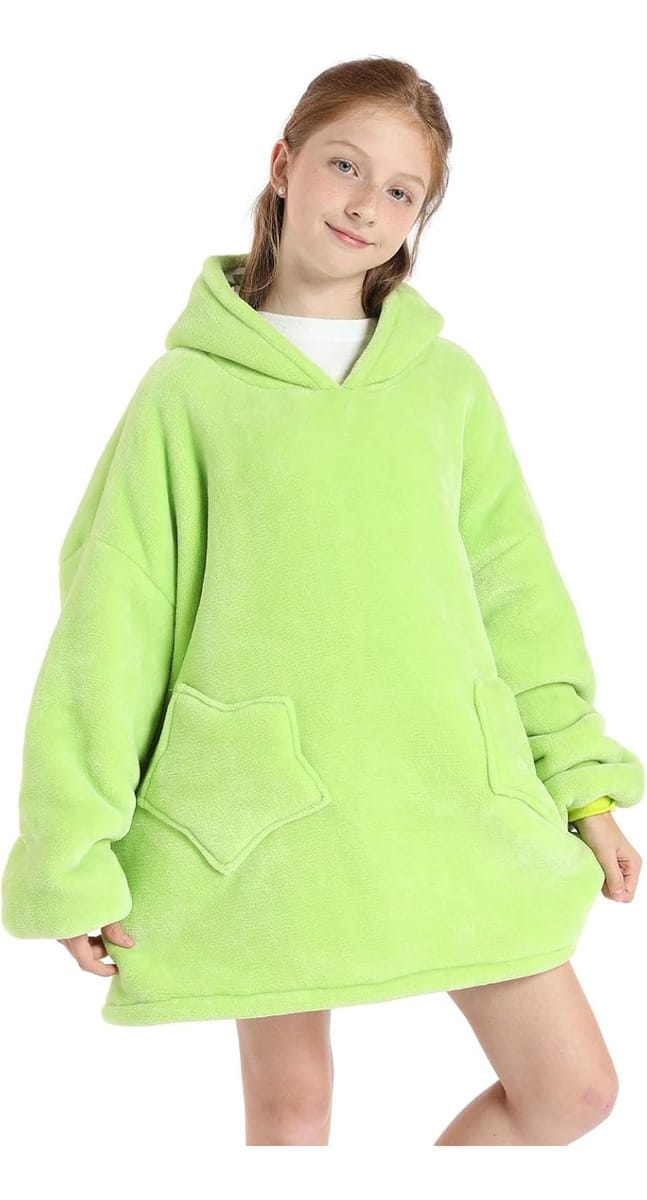 Buzo Manta Canguro Gigante Poncho Corderito Infantil Unisex - Imagen 2
