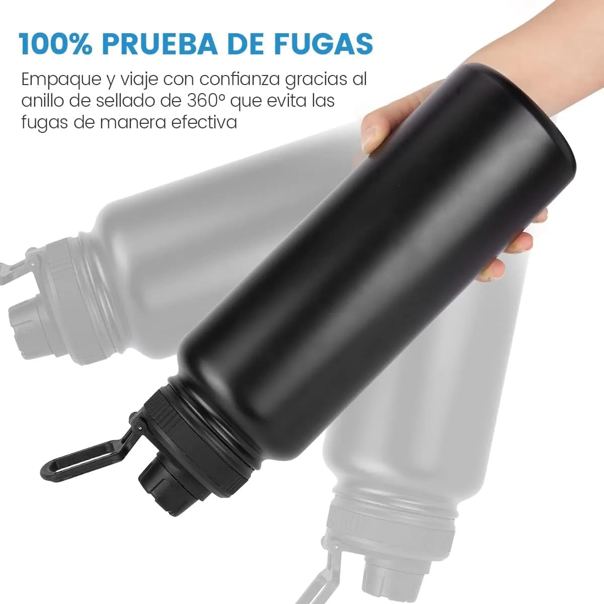 Termo Botella Agua 600ml Acero Inoxidable A Prueba De Fugas - Imagen 4