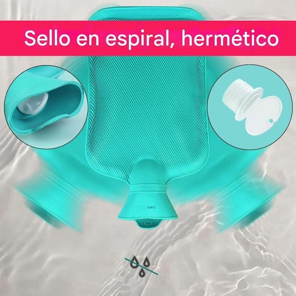 Bolsa Pvc De Agua Caliente 2 Litros Reutilizable Antifugas - Imagen 3