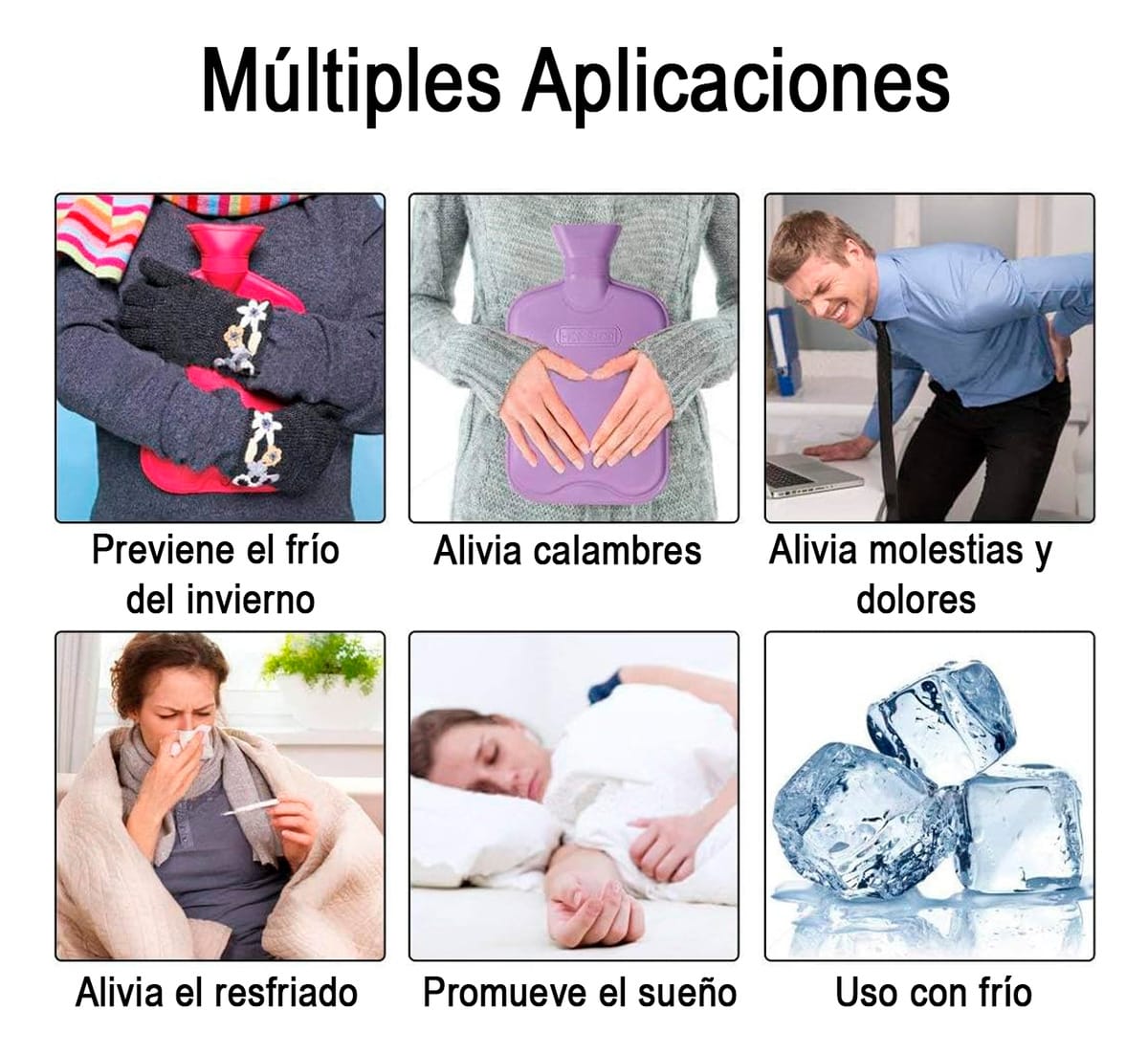 Bolsa Pvc De Agua Caliente 2 Litros Reutilizable Antifugas - Imagen 7