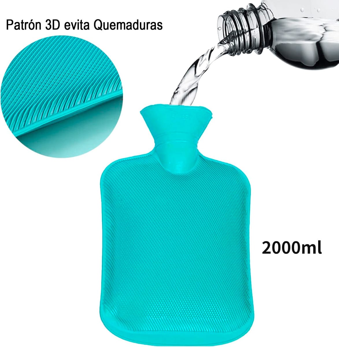 Bolsa Pvc De Agua Caliente 2 Litros Reutilizable Antifugas - Imagen 4