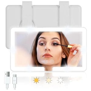 Espejo Con Tocador Para Auto 3 Modos Tactil Recargable Usb