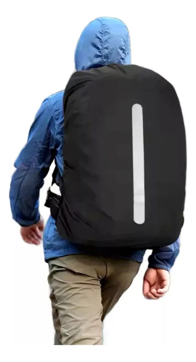 Funda Impermeable Reflectante Cubre Mochila 40l Bici Camping