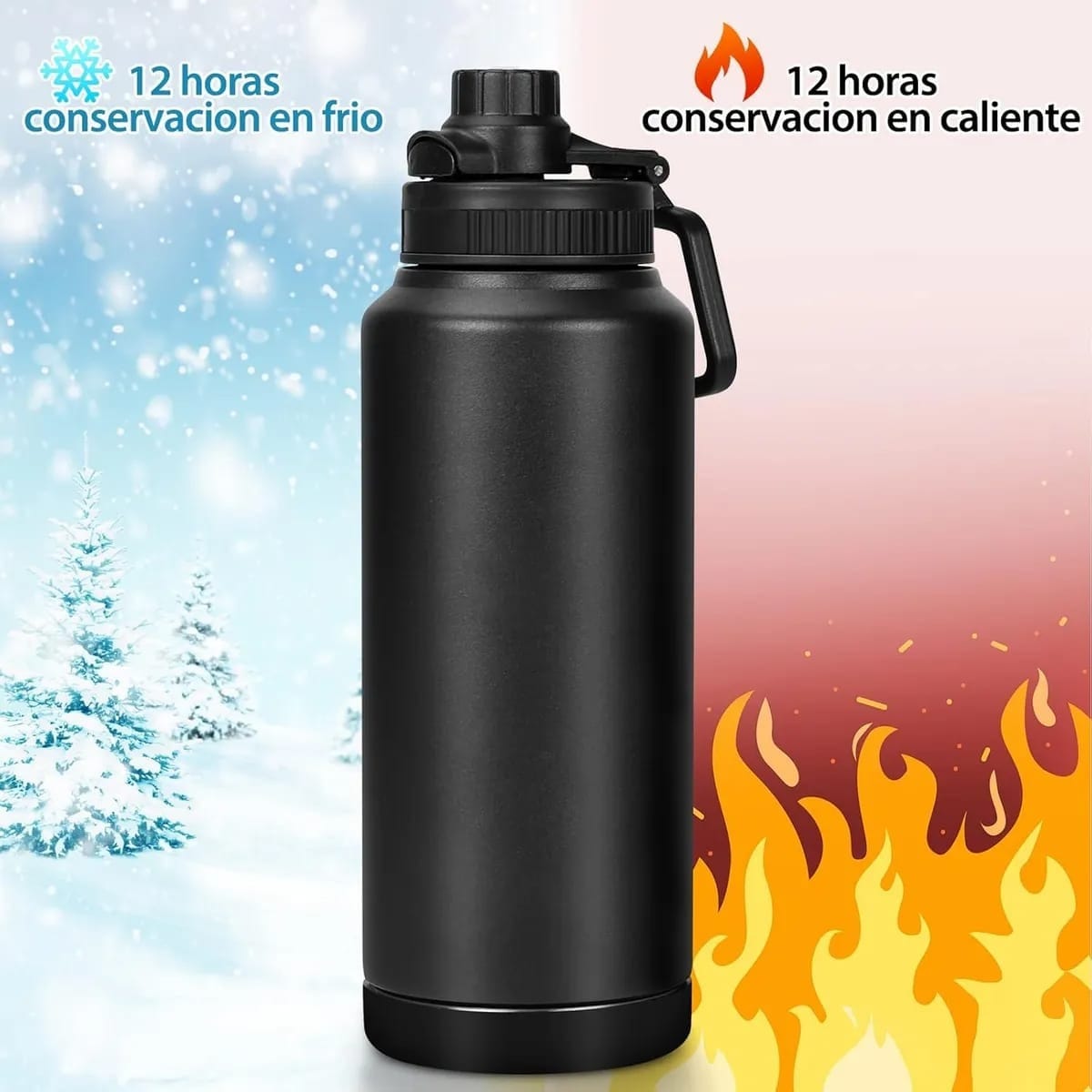Termo Botella Agua 800ml Acero Inoxidable A Prueba De Fugas - Imagen 6