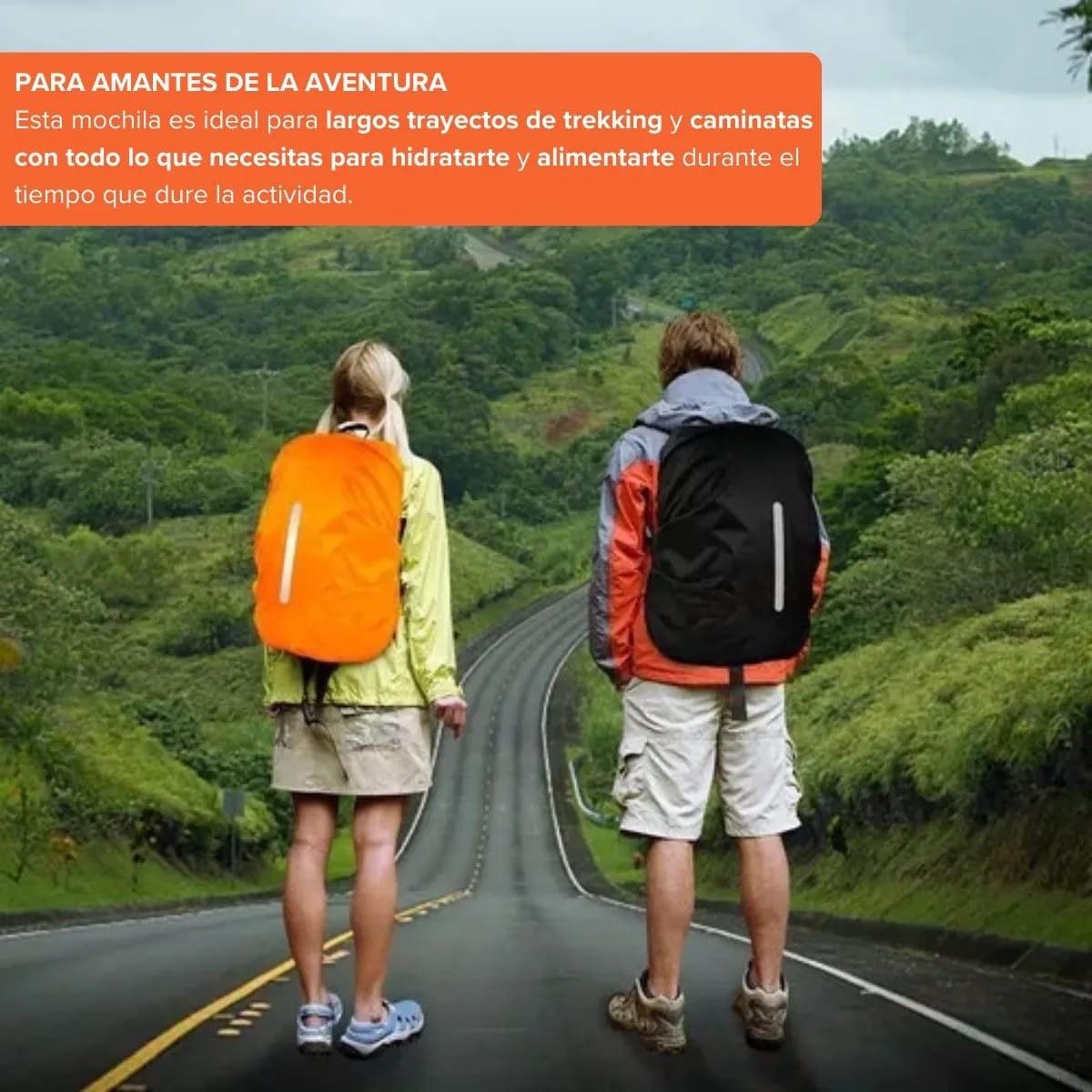 Funda Impermeable Reflectante Cubre Mochila 40l Bici Camping - Imagen 3