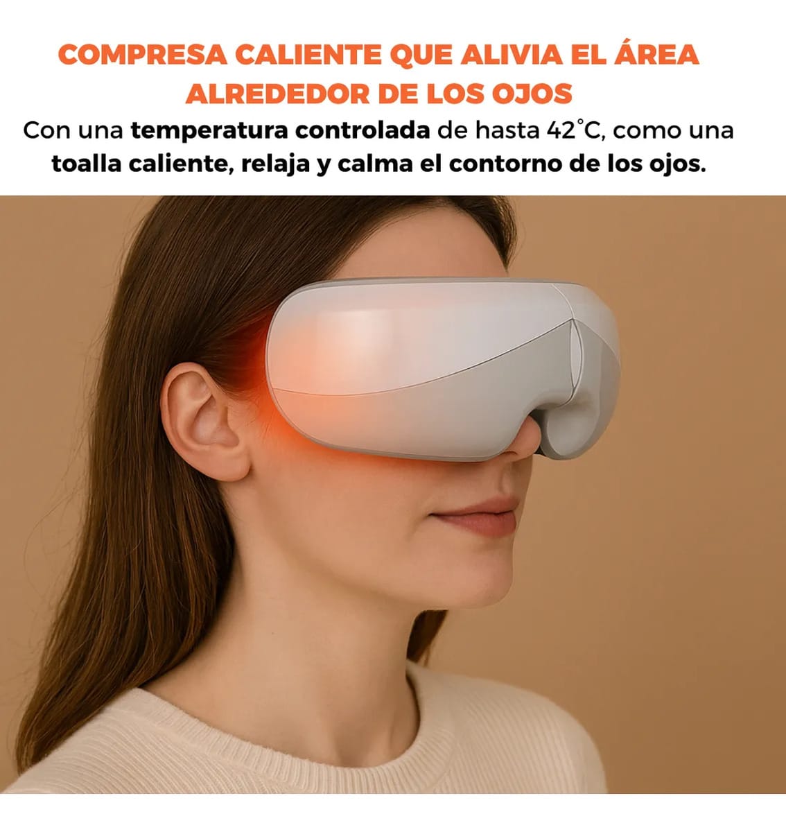 Masajeador Ocular Eléctrico Calor Vibración Portátil Recarga - Imagen 3